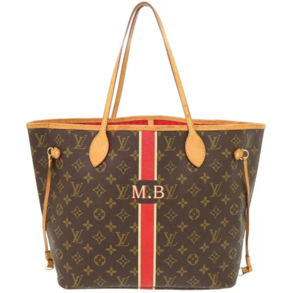 Louis Vuitton Neverfull Monogram Red Tote Bag LV